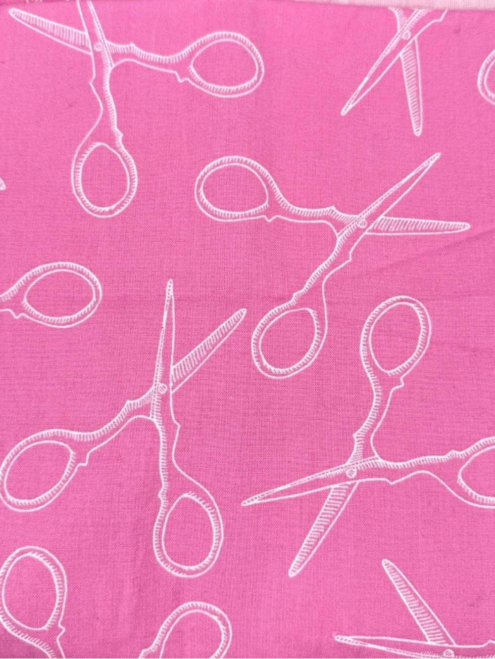 Snippits Scissor Pink Print Cotton Fabric Sarah Fielke Windham Fabrics 2 yards